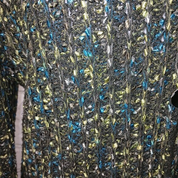 SIGRID OLSEN BUTTON FRONT CARDIGAN MULTI COLORED SIZE MEDIUM - Picture 6 of 8